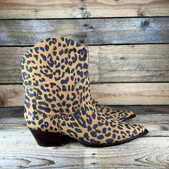 Schutz Tessie Mid Heeled Bootie - Nubuck Wil/Wood/Black - 9 - NWOB - Picture 3 of 8